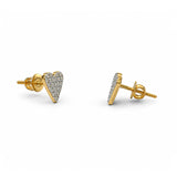 Amora Heart Diamond Studs