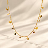 Stellar Kiss Gold Plated Necklace