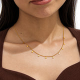 Stellar Kiss Gold Plated Necklace