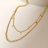 Twinkling Petals Gold-Plated Necklace