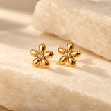 Gold Plated Petal diamond Earring