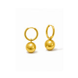 Solis Gold Plated Coin Hoop Earrings