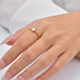 Poise Diamond Gold Plated Ring
