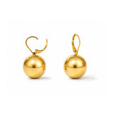 Gold Plated Globe Hoop Earrings