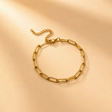 Serena Paperclip Gold Plated Bracelet