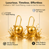 Ultra Light Solar Elegance Gold Plated Earrings