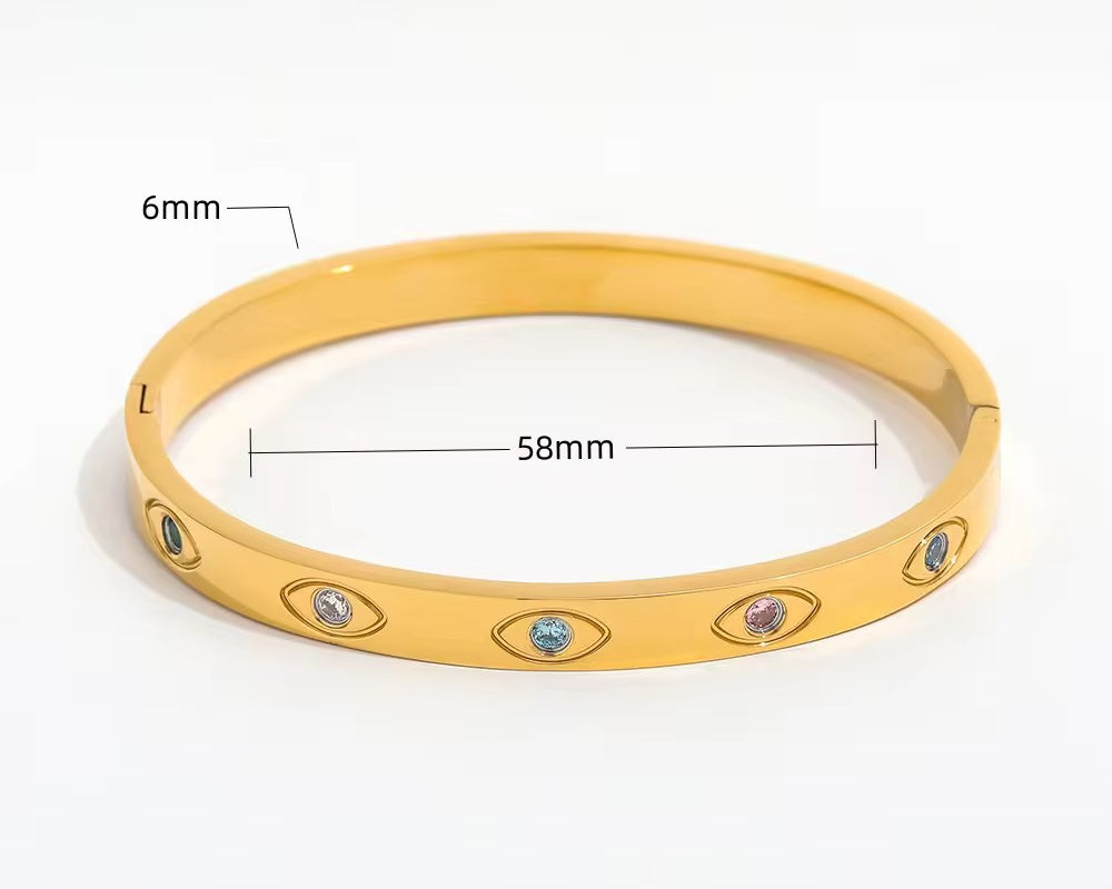 LuxeStack Gem Bangle Set