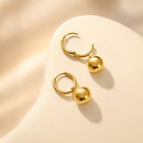 Solis Gold Plated Coin Hoop Earrings
