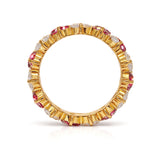 Red & White Crystal Ring