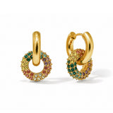 Double Donut Gold Plated Hoop Earrings