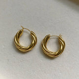 Twisted Bold Hoops