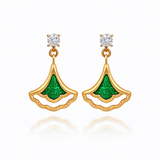 Emerald Fan Earring