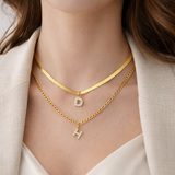 Alphabet Pendant Gold Chain