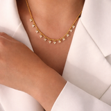 Golden Muse Drop Necklace