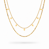 Twinkling Petals Gold-Plated Necklace