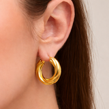 Twisted Bold Hoops