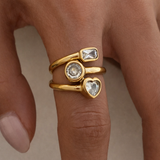 Crystal Multi-Stone Ring