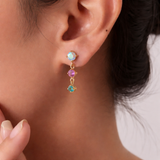 Multicolor Crystal Drop Earrings