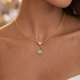 Golden Olive Drop Necklace