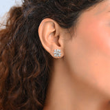 Moissanite Quad Studs