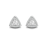 Moisanite triangle halo stud earrings