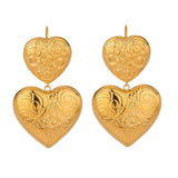 Golden Blossom Heart Gold Plated Earring