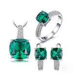 Emerald Water Drop jewelry Set