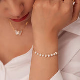 Luna Baroque Pearl Gold Plated Bracelet