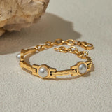 Pearl bracelet watch