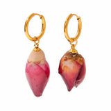 Sea Rose Hoop Earring