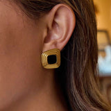 Black Frame earring