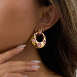 Pink Bali Earring