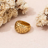 Gilded Petal Dome Ring