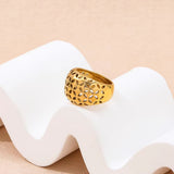 Gilded Petal Dome Ring
