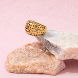 Gilded Petal Dome Ring