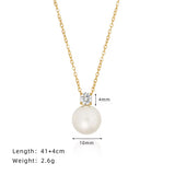 Pearl Poise Gold Plated Necklace