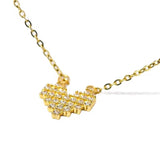 Mosaic Heart Pendant Necklace