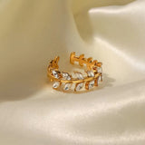 Luxe Leaf Vine Ring