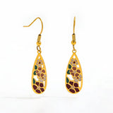 Enameled Flora Teardrops