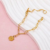 Personalized Compass Charm Bracelet