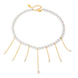 Aurora Pearl Drape Choker