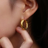 Twisted Bold Hoops