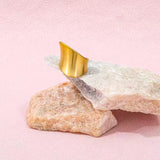 Solis Wide Gold Band Ring