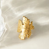 Sculpted Leaf Ring