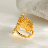 Sculpted Leaf Ring