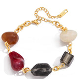 Crimson Stone Link Bracelet