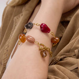 Crimson Stone Link Bracelet