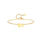 Heart & Initial Charm Bracelet