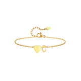 Heart & Initial Charm Bracelet