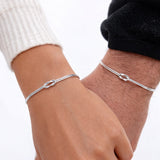 Couple Infinity band Silver